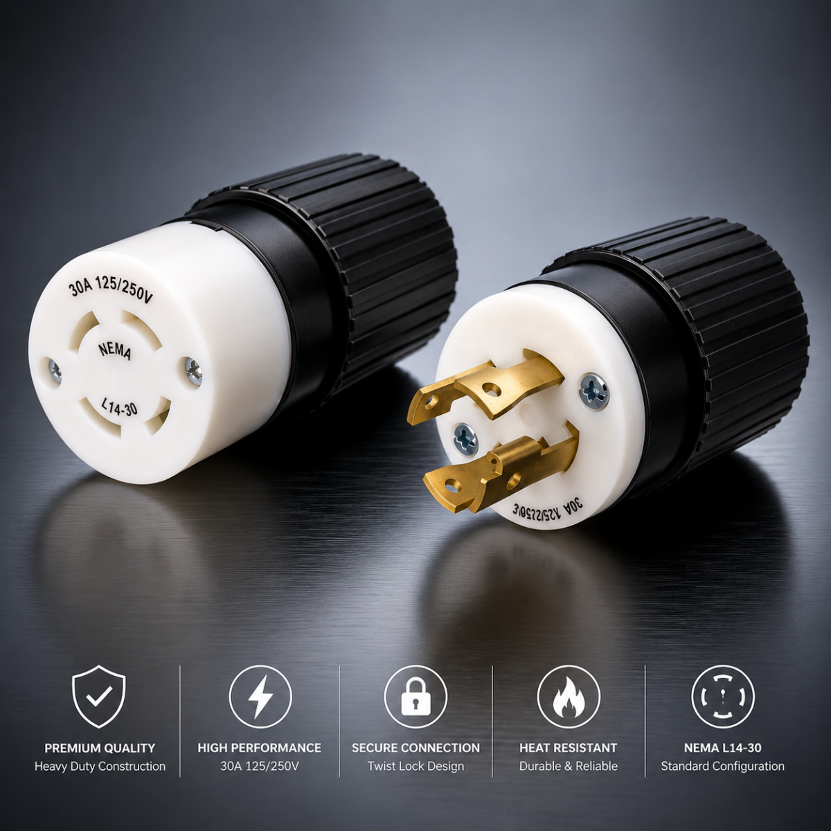NEMA Twist-Lock Connector (Plug & Receptacle)