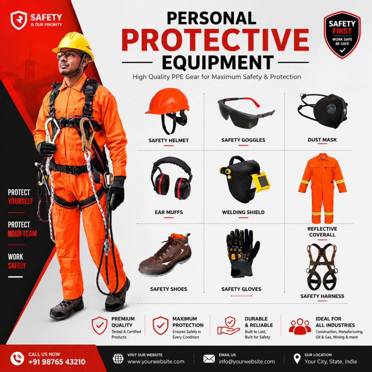 Full Body Safety Harness (Fall Protection)